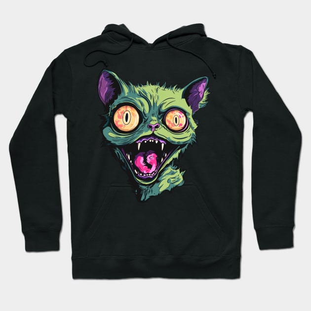 Zombie Cat Hoodie by ForAnyoneWhoCares